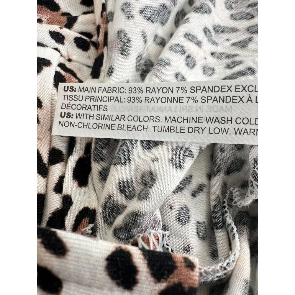 Soma Cool Nights Long Sleep Shirt Jaguar Mini Nutmeg XXL Animal Print Nightgown - Picture 4 of 7